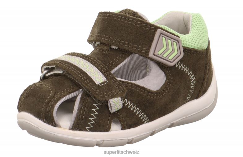 Babys Sandalen 44B2D168 Superfit Freddy – Sandale mit Klettverschluss grün/hellgrün