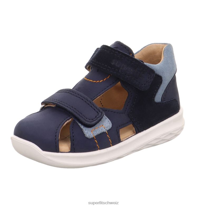 Babys Sandalen 44B2D171 Superfit Hummel - Sandale mit Klettverschluss Blau
