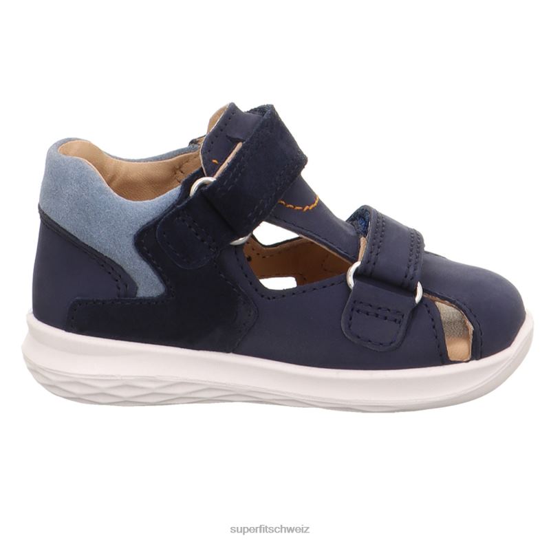 Babys Sandalen 44B2D171 Superfit Hummel - Sandale mit Klettverschluss Blau