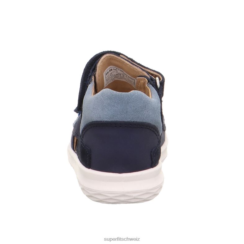 Babys Sandalen 44B2D171 Superfit Hummel - Sandale mit Klettverschluss Blau