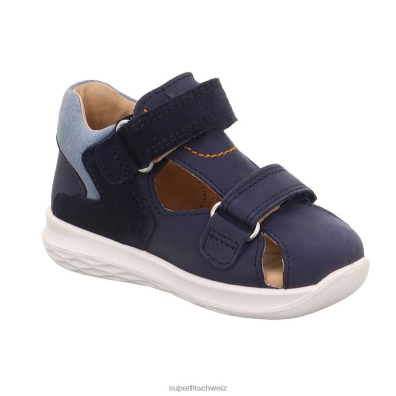 Babys Sandalen 44B2D171 Superfit Hummel - Sandale mit Klettverschluss Blau