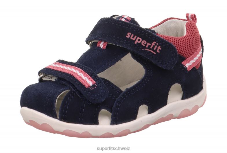 Babys Sandalen 44B2D173 Superfit fanni - Sandale mit Klettverschluss Blau Rosa
