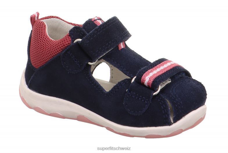 Babys Sandalen 44B2D173 Superfit fanni - Sandale mit Klettverschluss Blau Rosa
