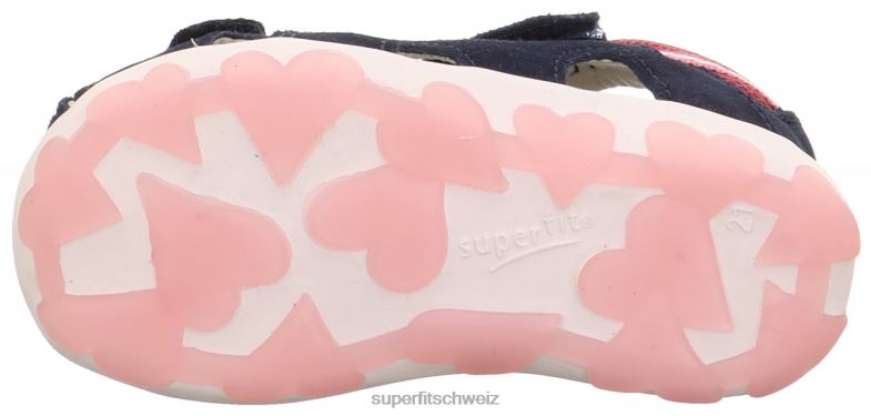 Babys Sandalen 44B2D173 Superfit fanni - Sandale mit Klettverschluss Blau Rosa