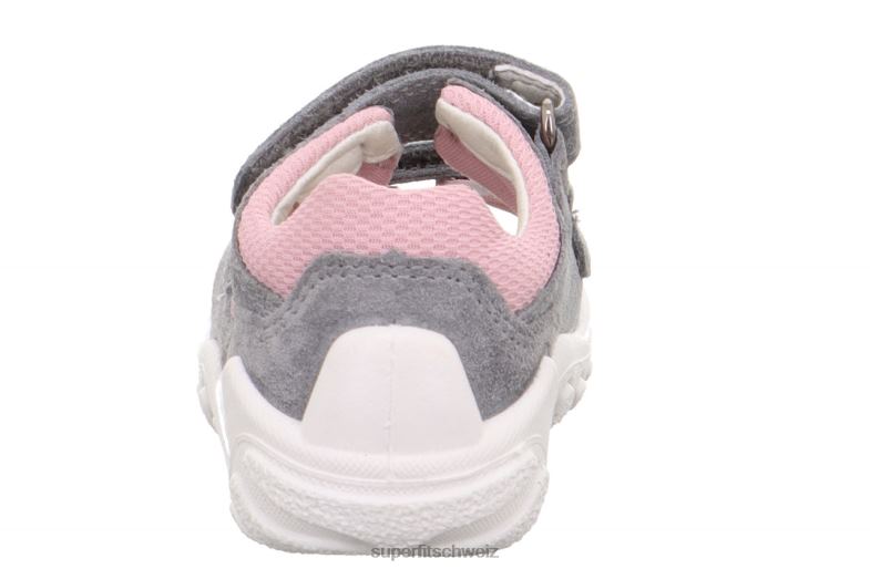 Babys Sandalen 44B2D174 Superfit flow - Sandale mit Klettverschluss hellgrau/rosa