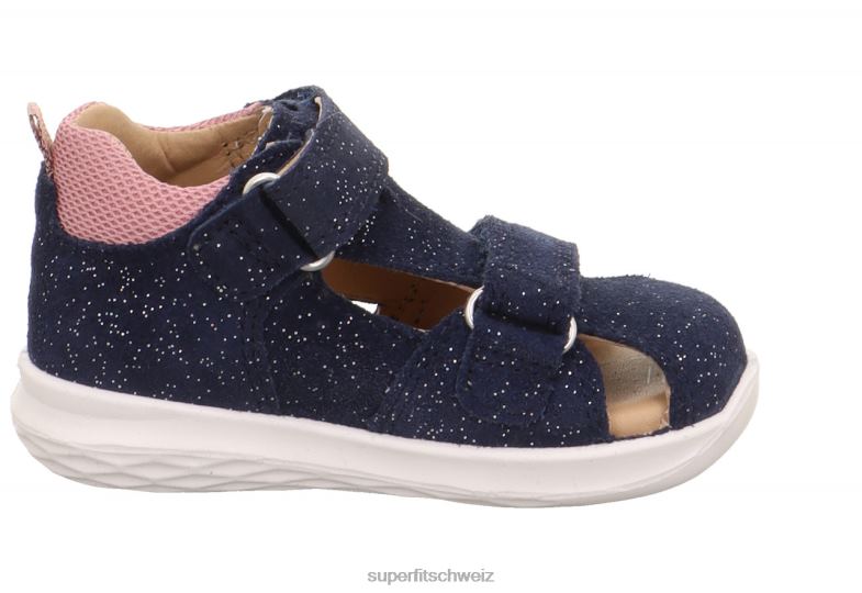 Babys Sandalen 44B2D176 Superfit Hummel - Sandale mit Klettverschluss Blau Rosa