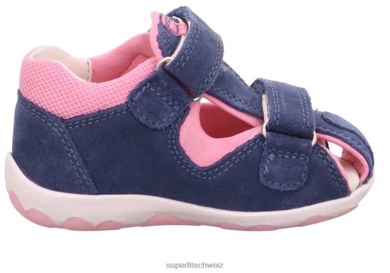 Babys Sandalen 44B2D178 Superfit fanni - Sandale mit Klettverschluss Blau Rosa