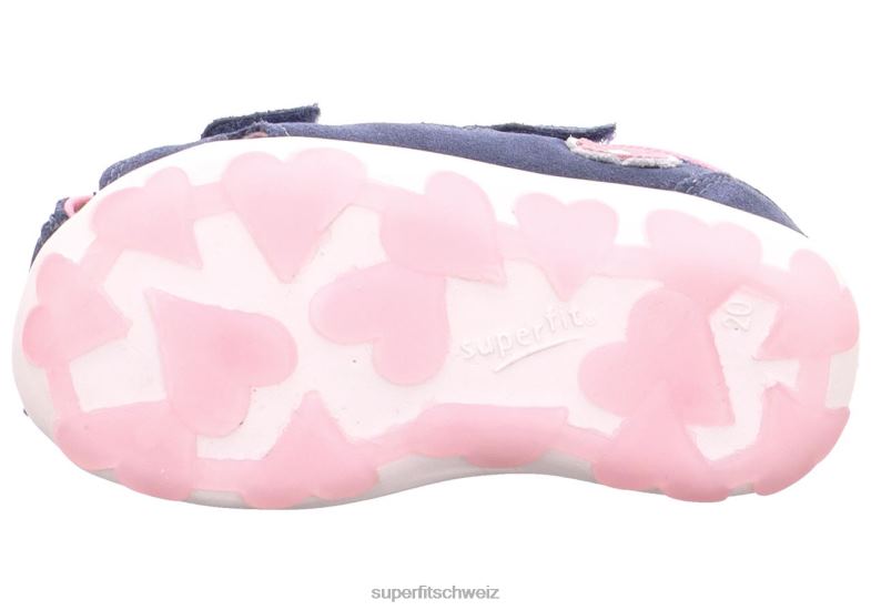 Babys Sandalen 44B2D178 Superfit fanni - Sandale mit Klettverschluss Blau Rosa