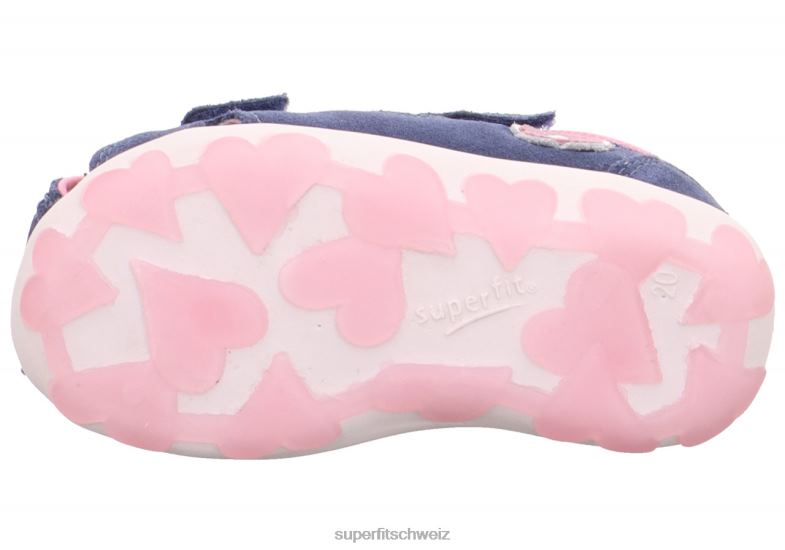 Babys Sandalen 44B2D178 Superfit fanni - Sandale mit Klettverschluss Blau Rosa