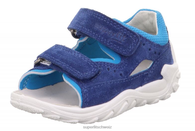 Babys Sandalen 44B2D180 Superfit flow - Sandale mit Klettverschluss Blau