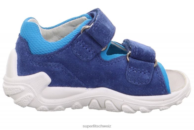 Babys Sandalen 44B2D180 Superfit flow - Sandale mit Klettverschluss Blau