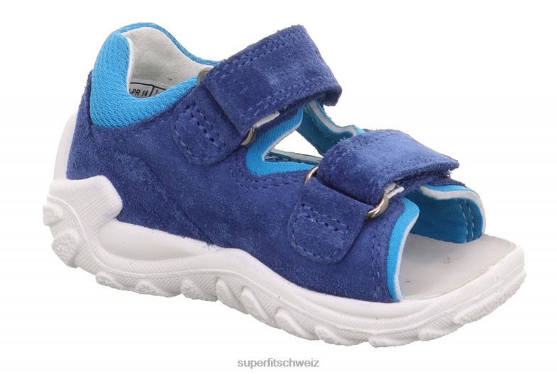 Babys Sandalen 44B2D180 Superfit flow - Sandale mit Klettverschluss Blau