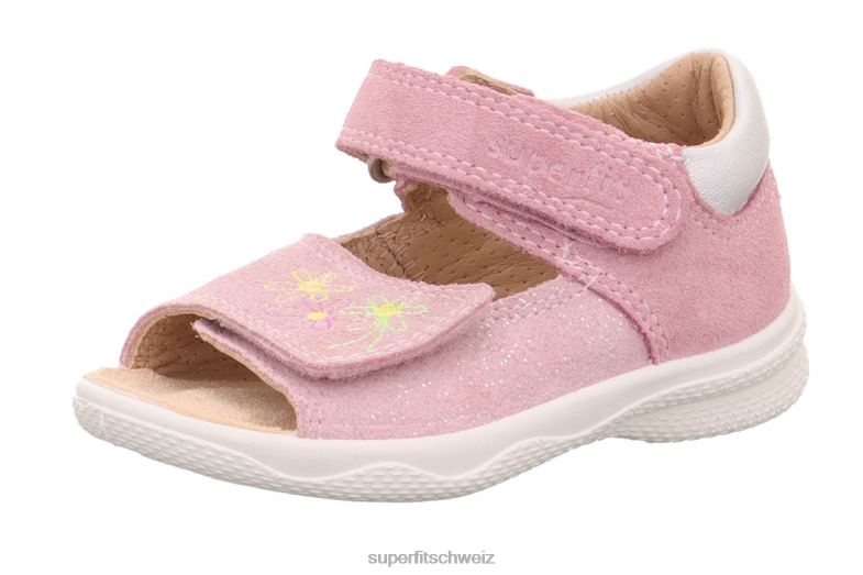 Babys Sandalen 44B2D183 Superfit Polly – Sandale mit Klettverschluss rosa/silber