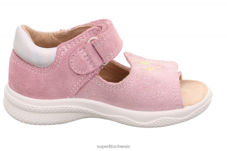 Babys Sandalen 44B2D183 Superfit Polly – Sandale mit Klettverschluss rosa/silber