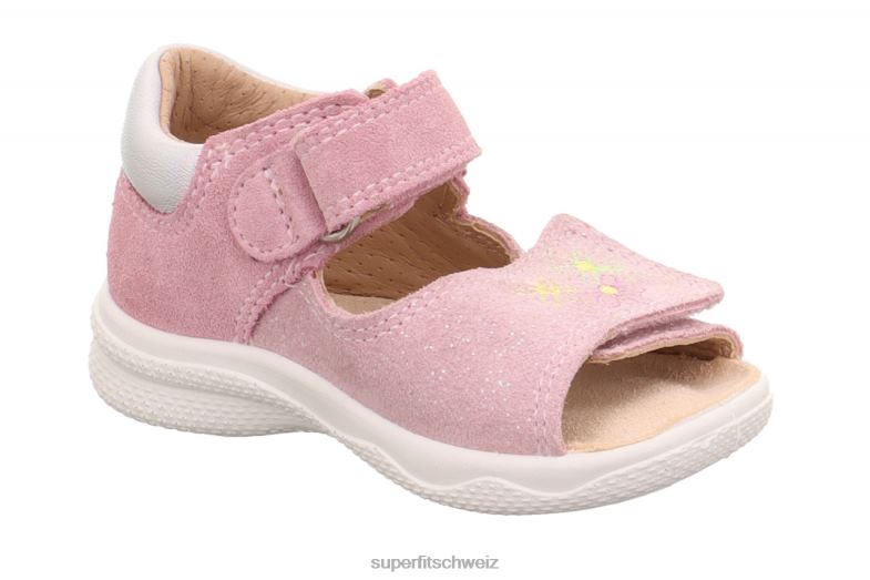 Babys Sandalen 44B2D183 Superfit Polly – Sandale mit Klettverschluss rosa/silber