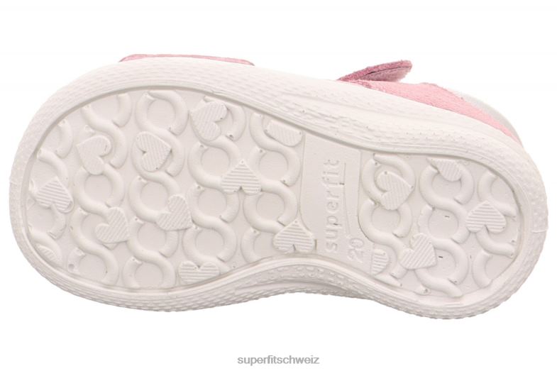 Babys Sandalen 44B2D183 Superfit Polly – Sandale mit Klettverschluss rosa/silber