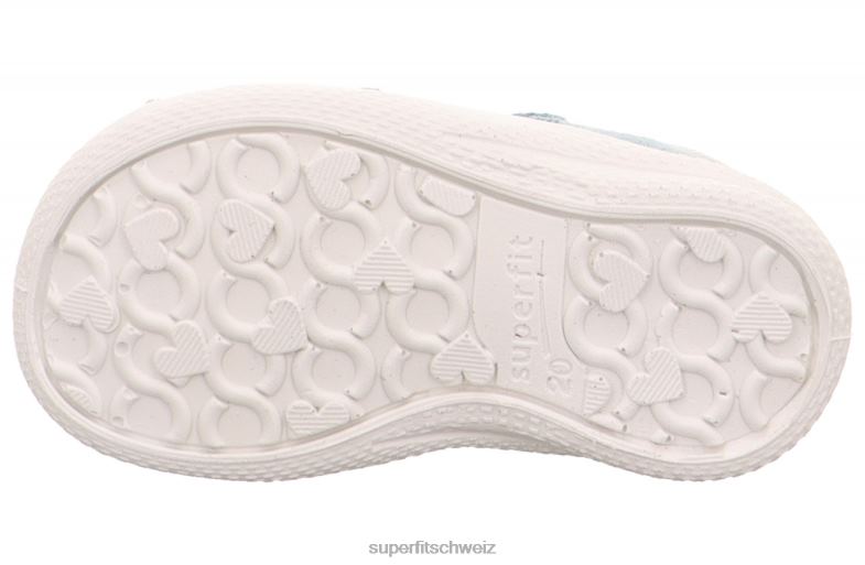 Babys Sandalen 44B2D186 Superfit Polly – Sandale mit Klettverschluss hellblau/silber
