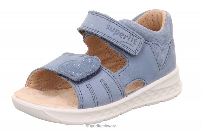 Babys Sandalen 44B2D187 Superfit lagoon - Sandale mit Klettverschluss Blau