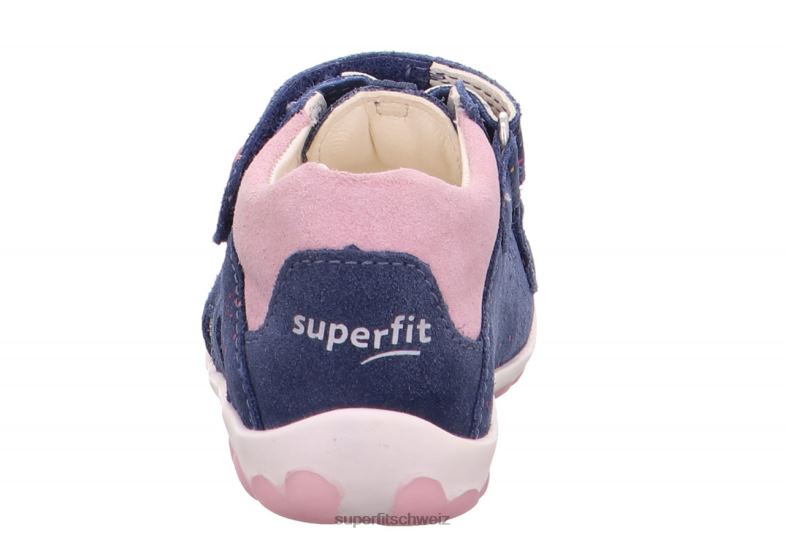 Babys Sandalen 44B2D189 Superfit fanni - Sandale mit Klettverschluss Blau Rosa