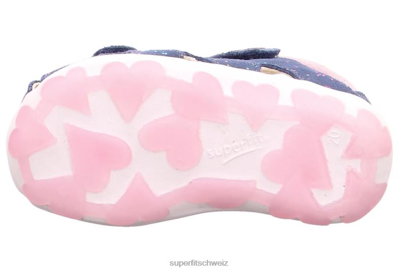 Babys Sandalen 44B2D189 Superfit fanni - Sandale mit Klettverschluss Blau Rosa