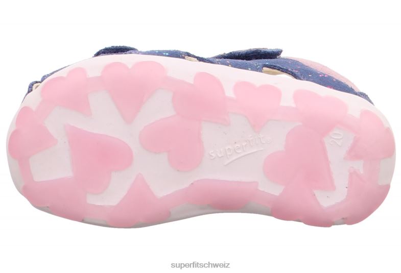 Babys Sandalen 44B2D189 Superfit fanni - Sandale mit Klettverschluss Blau Rosa