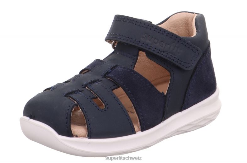 Babys Sandalen 44B2D190 Superfit Hummel - Sandale mit Klettverschluss Blau