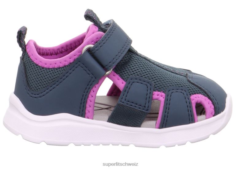 Babys Sandalen 44B2D193 Superfit Wave - Sandale mit Klettverschluss Blau Lila