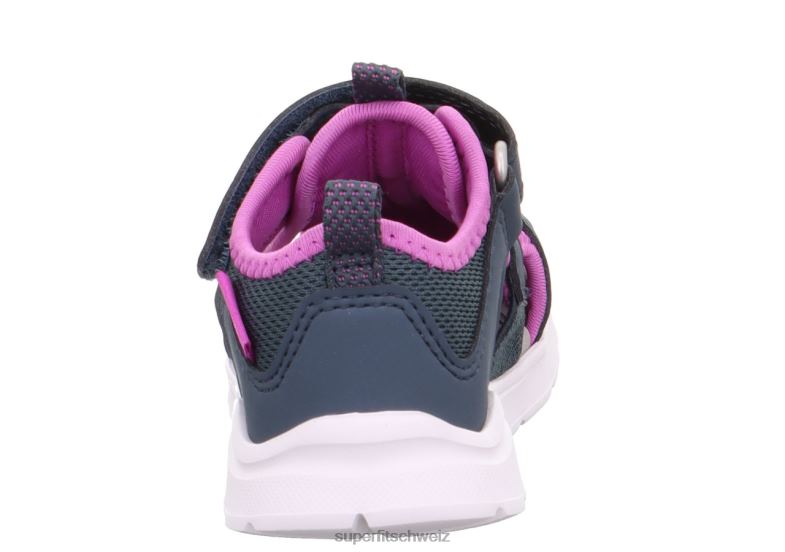 Babys Sandalen 44B2D193 Superfit Wave - Sandale mit Klettverschluss Blau Lila