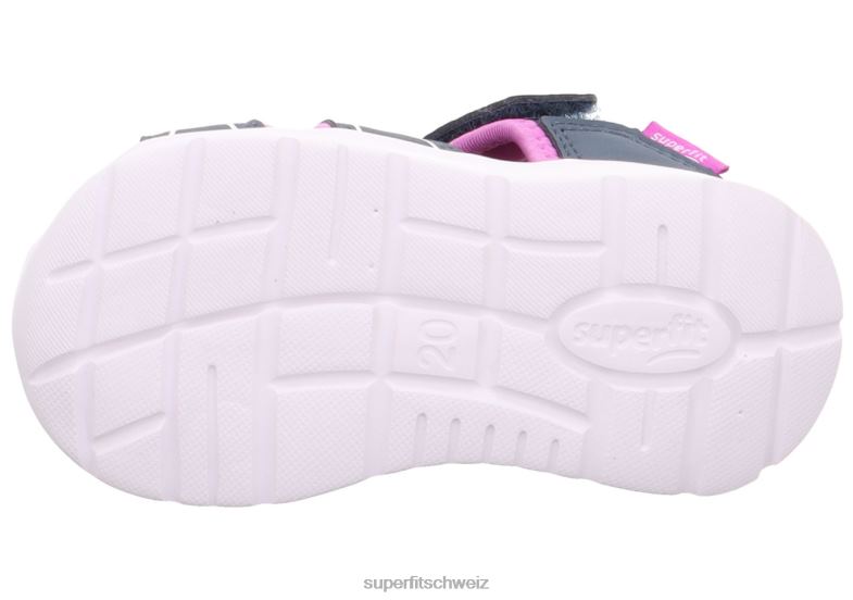 Babys Sandalen 44B2D193 Superfit Wave - Sandale mit Klettverschluss Blau Lila