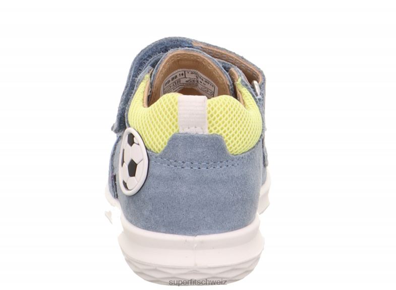 Babys Sandalen 44B2D195 Superfit Hummel - Sandale mit Klettverschluss Blau Gelb