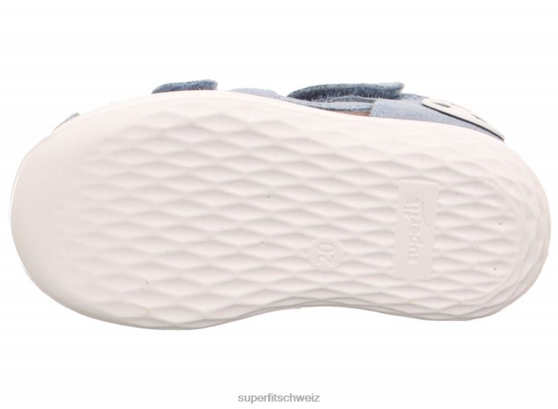 Babys Sandalen 44B2D195 Superfit Hummel - Sandale mit Klettverschluss Blau Gelb