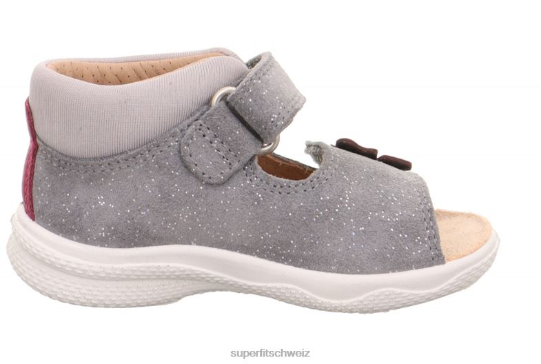 Babys Sandalen 44B2D198 Superfit Polly – Sandale mit Klettverschluss hellgrau