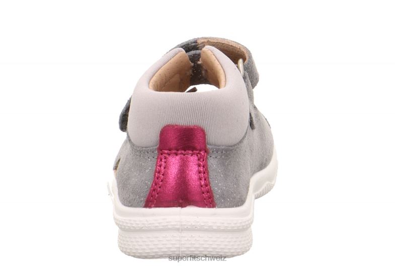Babys Sandalen 44B2D198 Superfit Polly – Sandale mit Klettverschluss hellgrau