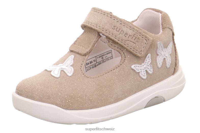 Babys Sandalen 44B2D199 Superfit lillo - Sneaker Low mit Klettverschluss Beige
