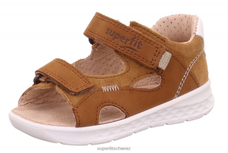 Babys Sandalen 44B2D205 Superfit lagoon - Sandale mit Klettverschluss braun/beige
