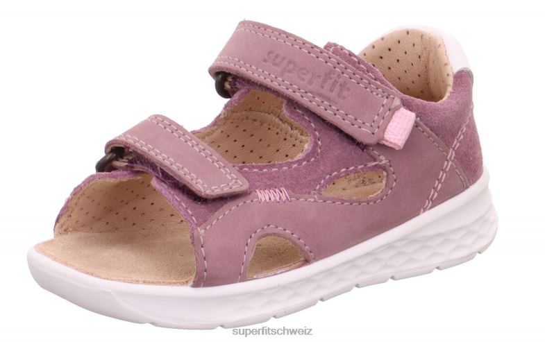 Babys Sandalen 44B2D206 Superfit lagoon - Sandale mit Klettverschluss Purpur Rosa