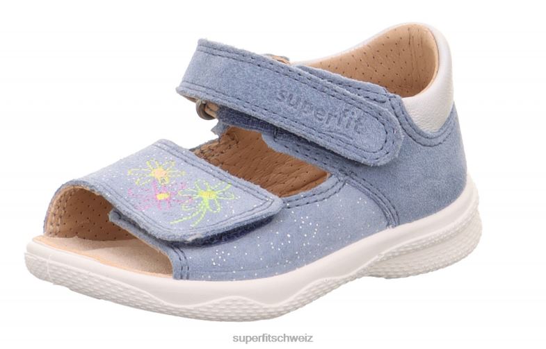 Babys Sandalen 44B2D208 Superfit Polly – Sandale mit Klettverschluss blau/silber