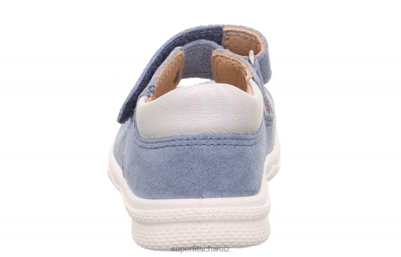 Babys Sandalen 44B2D208 Superfit Polly – Sandale mit Klettverschluss blau/silber
