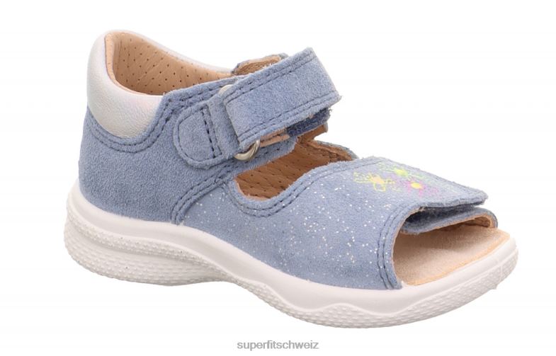 Babys Sandalen 44B2D208 Superfit Polly – Sandale mit Klettverschluss blau/silber