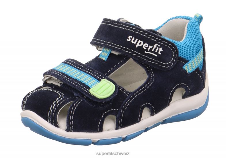 Babys Sandalen 44B2D211 Superfit Freddy – Sandale mit Klettverschluss blau/türkis