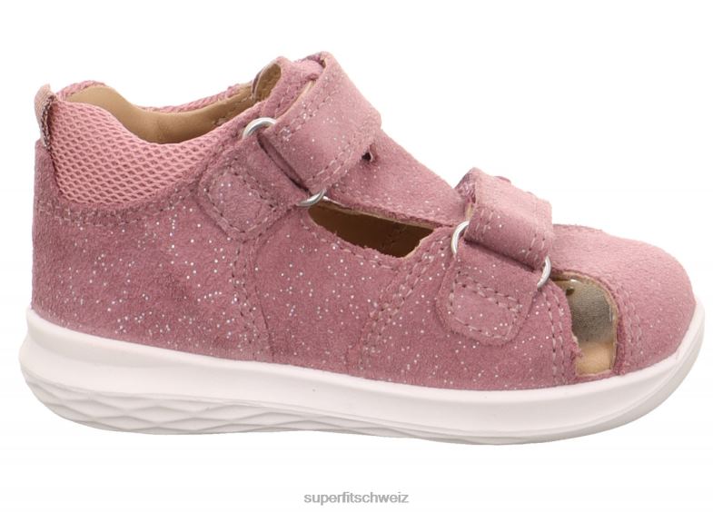 Babys Sandalen 44B2D214 Superfit Hummel - Sandale mit Klettverschluss Purpur Rosa