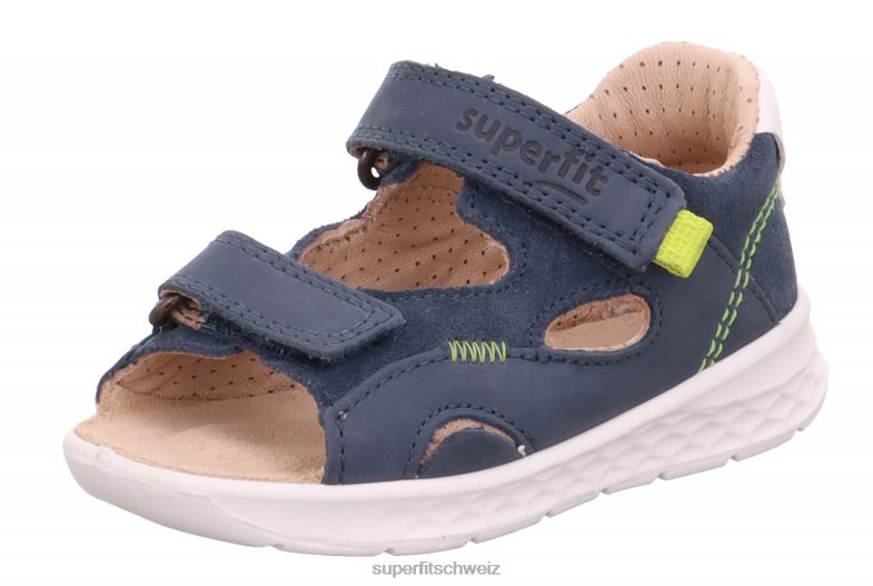 Babys Sandalen 44B2D219 Superfit lagoon - Sandale mit Klettverschluss Blau Grün