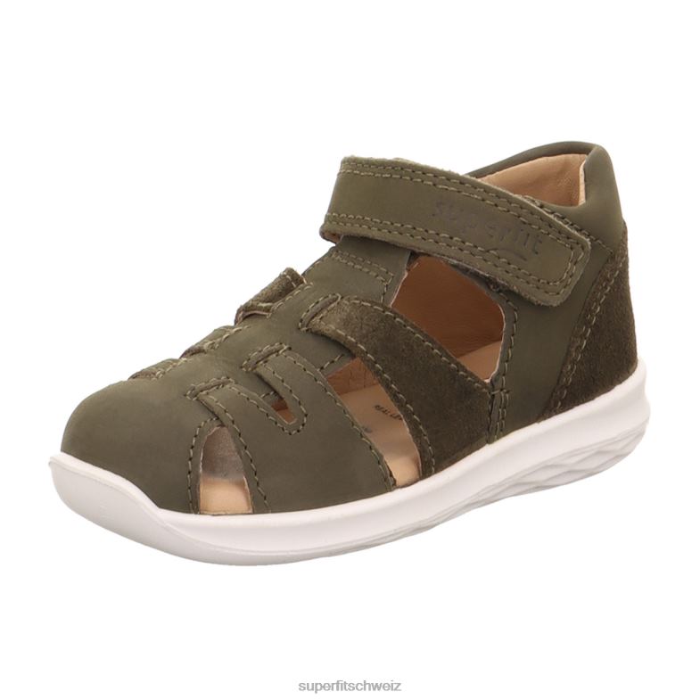 Babys Sandalen 44B2D222 Superfit Hummel - Sandale mit Klettverschluss Grün