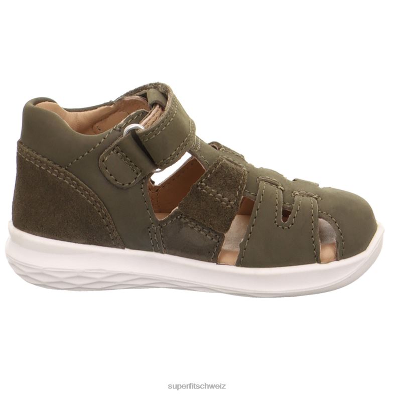 Babys Sandalen 44B2D222 Superfit Hummel - Sandale mit Klettverschluss Grün