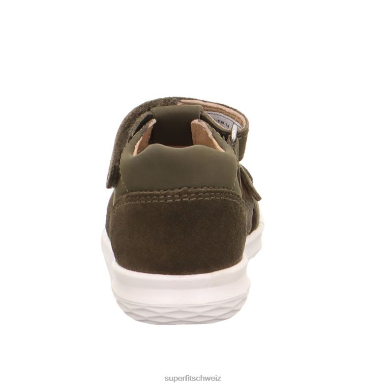 Babys Sandalen 44B2D222 Superfit Hummel - Sandale mit Klettverschluss Grün