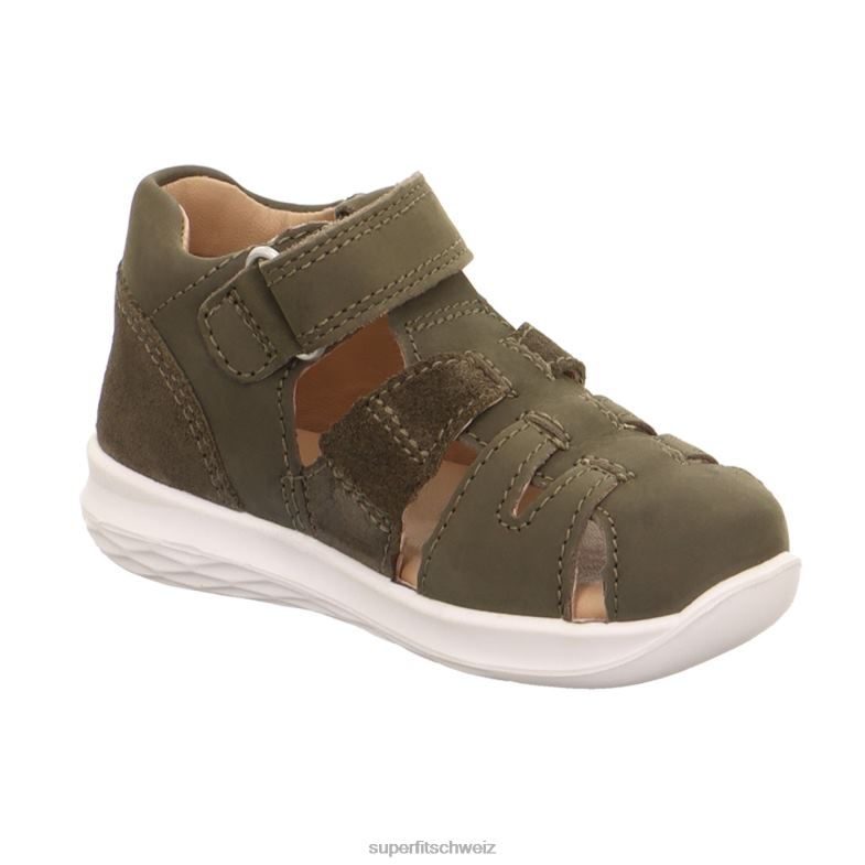 Babys Sandalen 44B2D222 Superfit Hummel - Sandale mit Klettverschluss Grün
