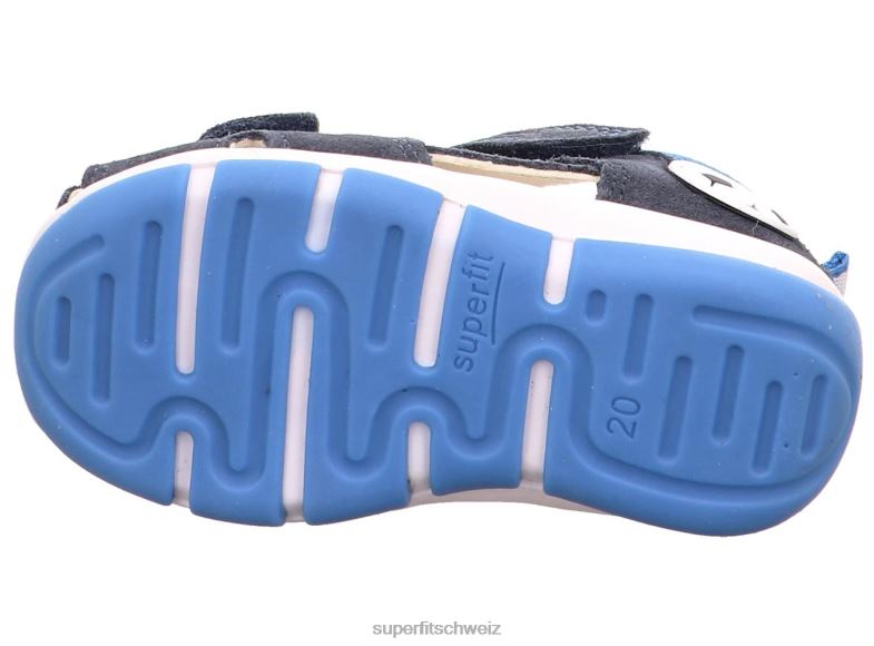 Babys Sandalen 44B2D223 Superfit Freddy – Sandale mit Klettverschluss blau/türkis