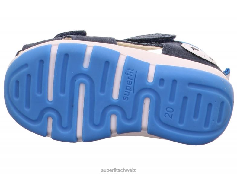 Babys Sandalen 44B2D223 Superfit Freddy – Sandale mit Klettverschluss blau/türkis