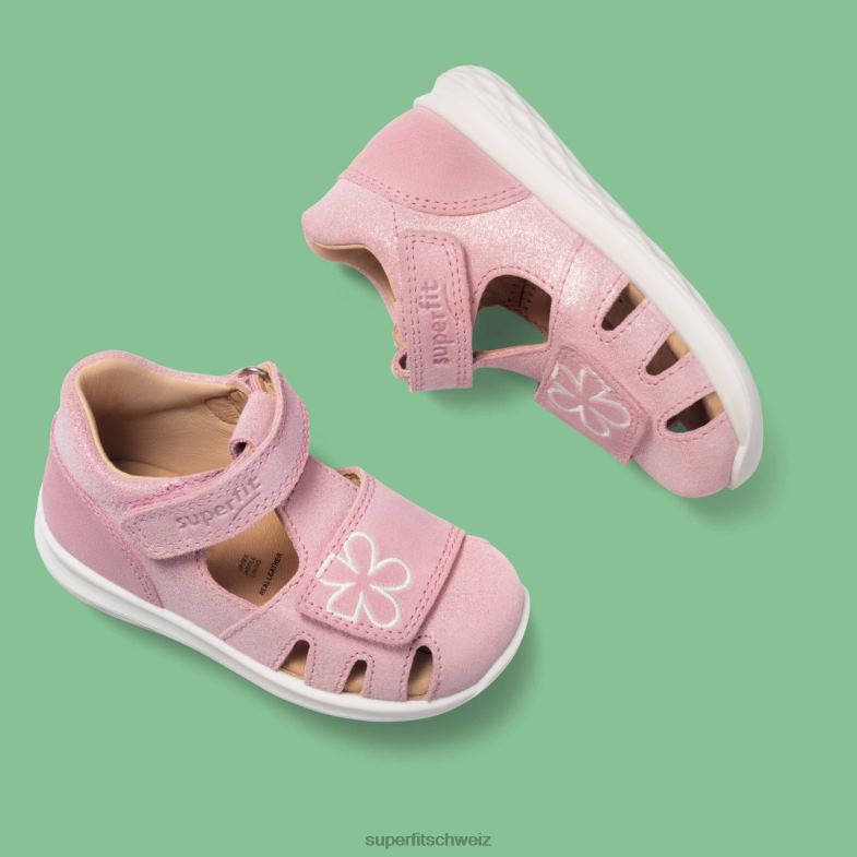 Babys Sandalen 44B2D224 Superfit Hummel - Sandale mit Klettverschluss Rosa