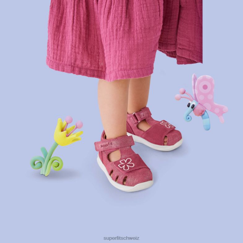Babys Sandalen 44B2D224 Superfit Hummel - Sandale mit Klettverschluss Rosa